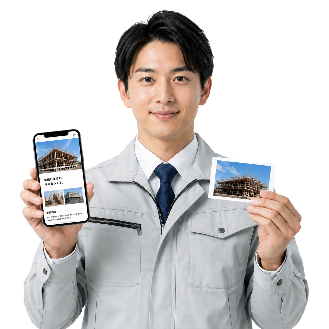 写真が少なくても、会社名だけでも相談できます